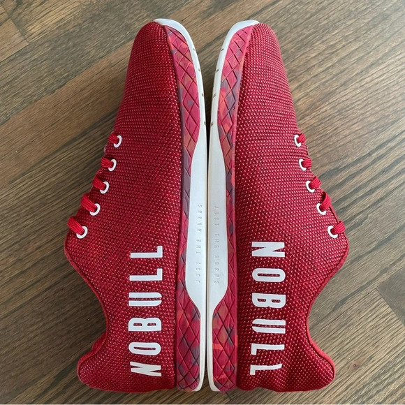 NoBull Fire Heather Red Superfabric Trainers Men 13 Women 14.5 - Picture 5 of 11